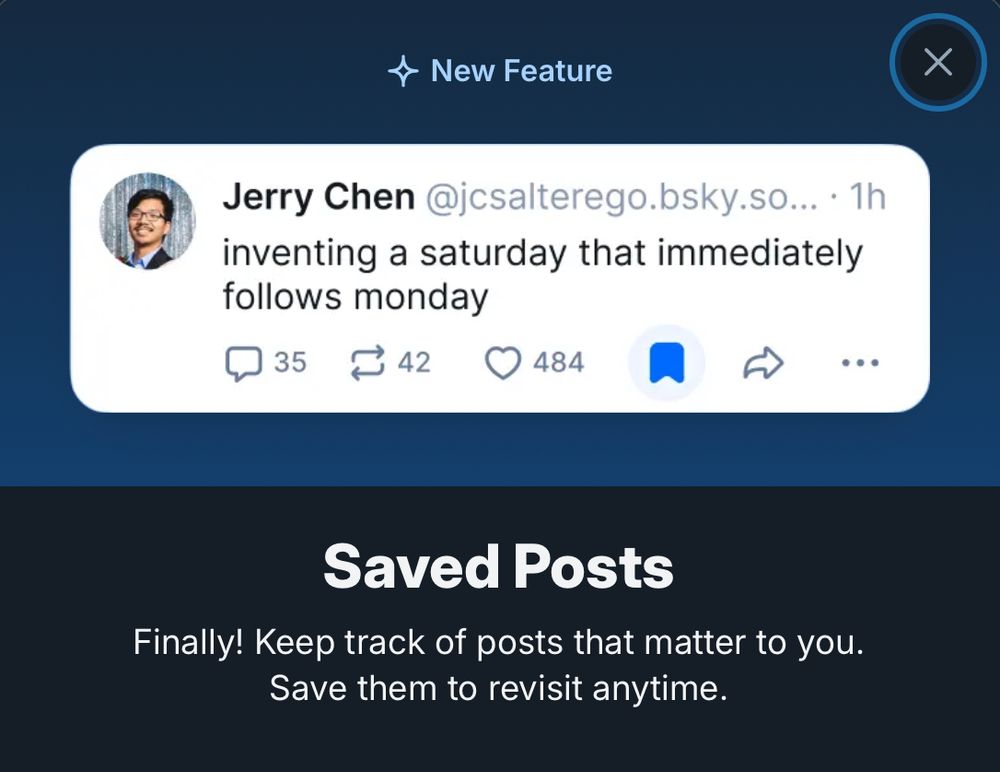 you can now save posts aka bookmarks
