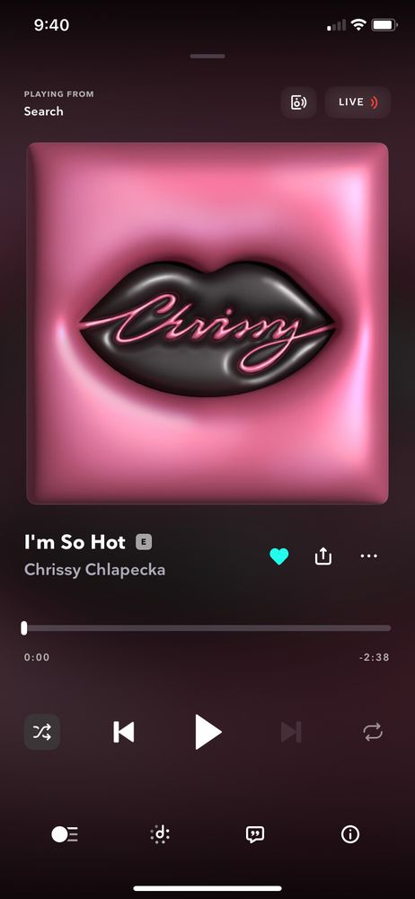 screenshot of tidal playing 