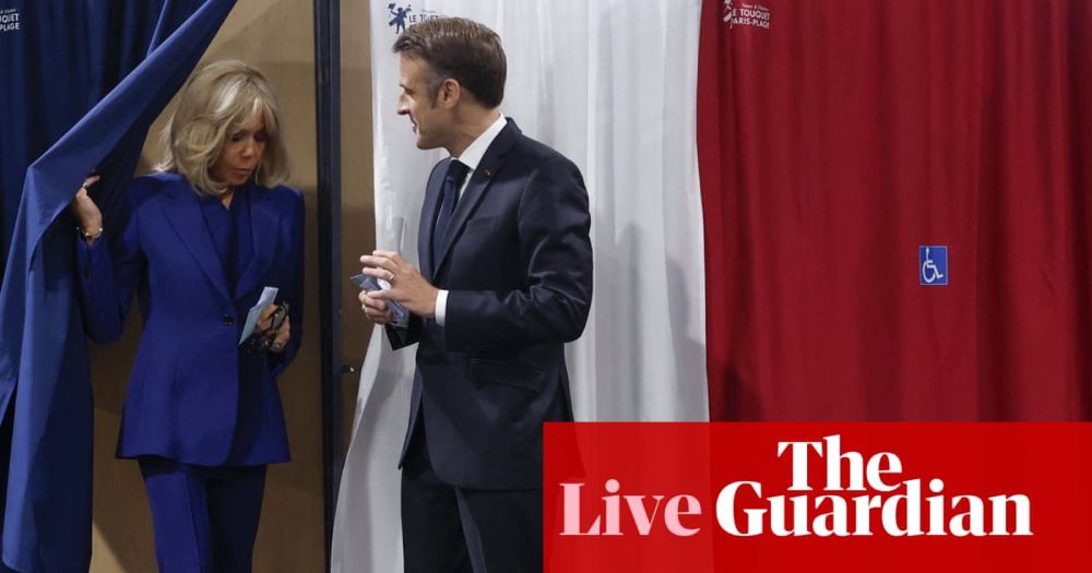 French election 2024 live: exit poll shows shock win for left-green alliance as far right falls to third