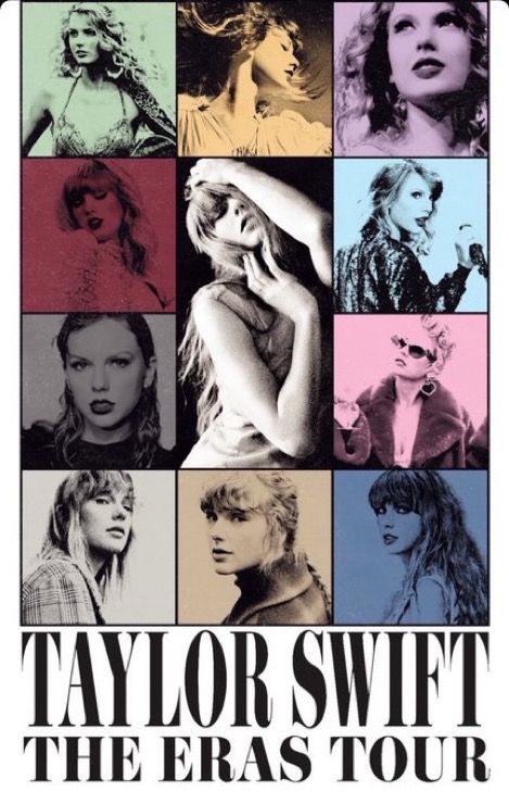 Eras tour poster with all eras on it