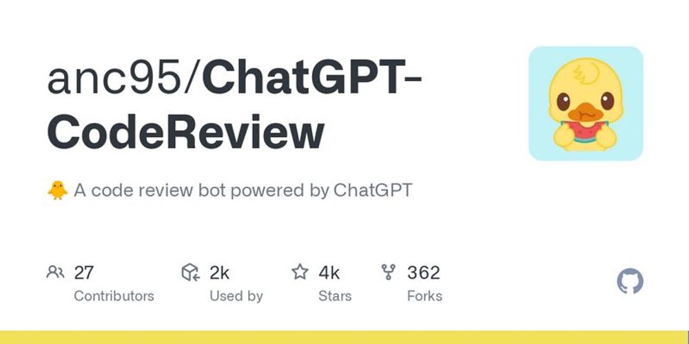 GitHub - anc95/ChatGPT-CodeReview: 🐥 A code review bot powered by ChatGPT