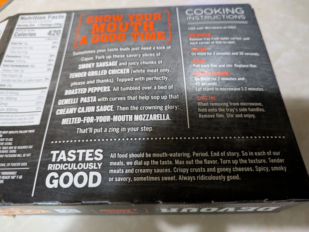 All food should be mouth watering. Period. End of story. So in each of our meals, we dial up the taste. Max out the flavor. (and many more stupid words as well)