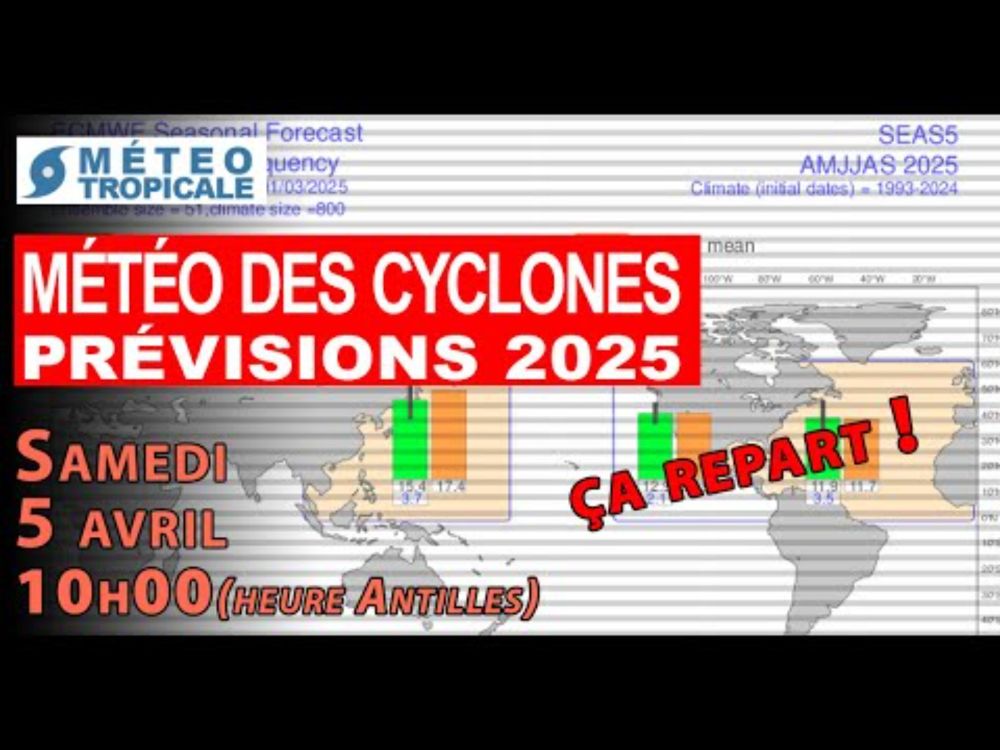 Prévisions pour la saison cyclonique 2025 - avril