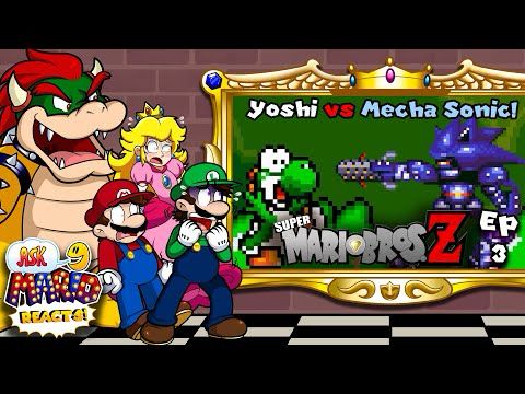 🍄Ask Mario Reacts📺 - ⭐️Super Mario Bros Z: Ep 3 Yoshi Vs Mecha Sonic!💥