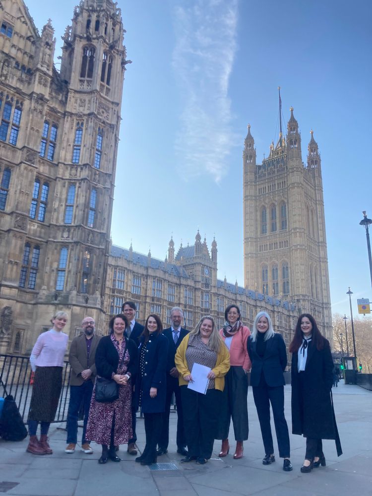 Centre for Care team and invited guests at UK Parliament