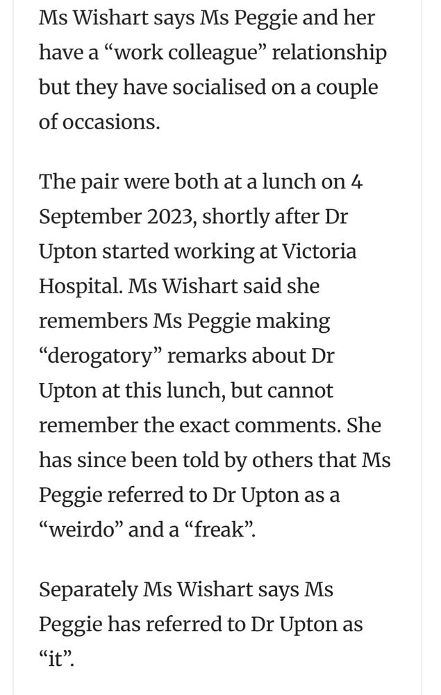An extract from the Scotsman's live blog of an NHS Fife employment tribunal