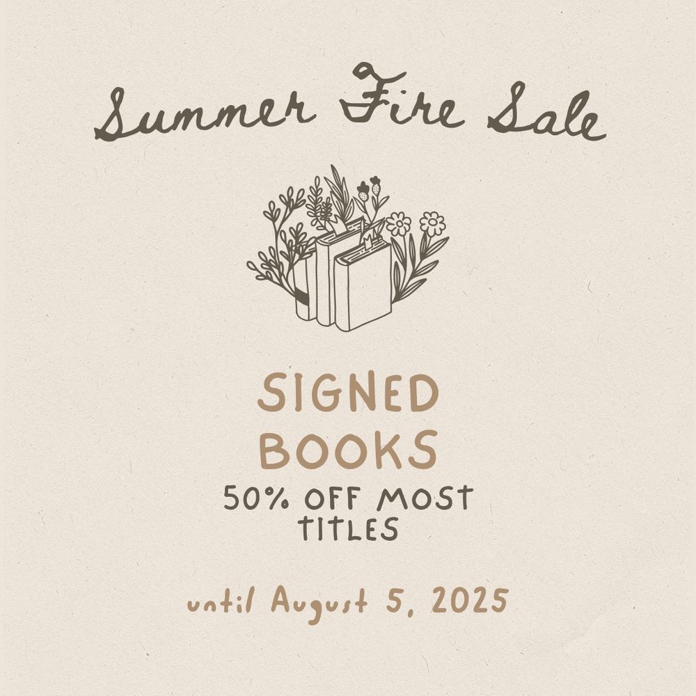 Summer fire sale ad with books