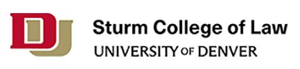 This image shows the logo for The Univeristy of Denver Sturm College of Law.