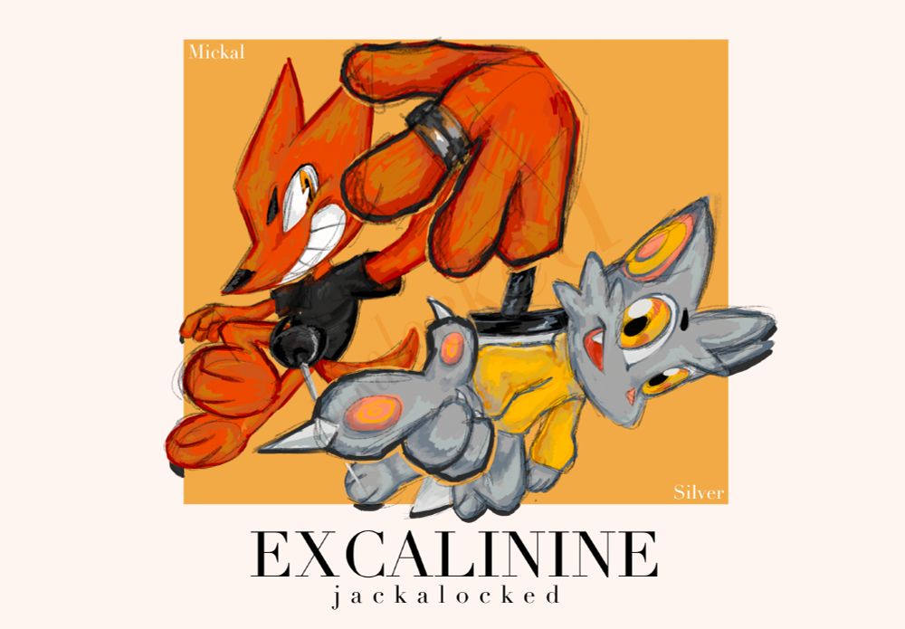 Mickal & Silver (fundo laranja)