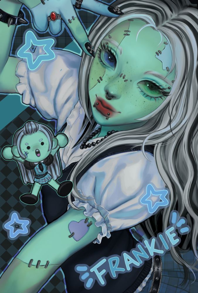 Fan art of Frankie from Monster High