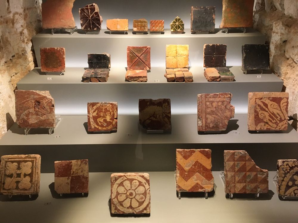 Samples of tiles made by cistercians.