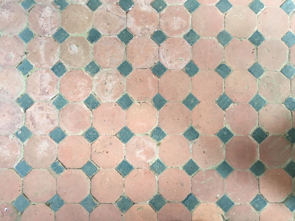 Tiling of the floor in Orval Abbey.
