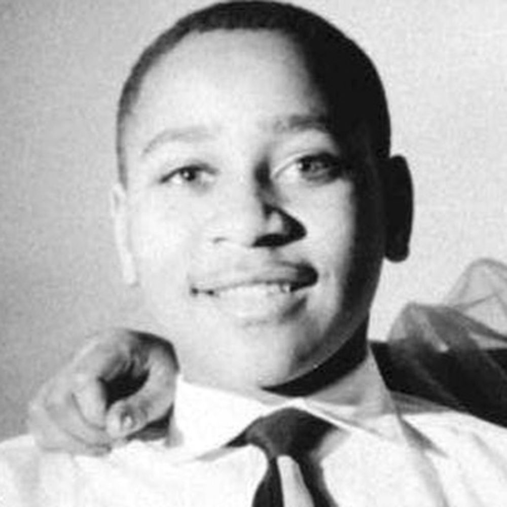 Photo of Emmett Till smiling when he was alive.
