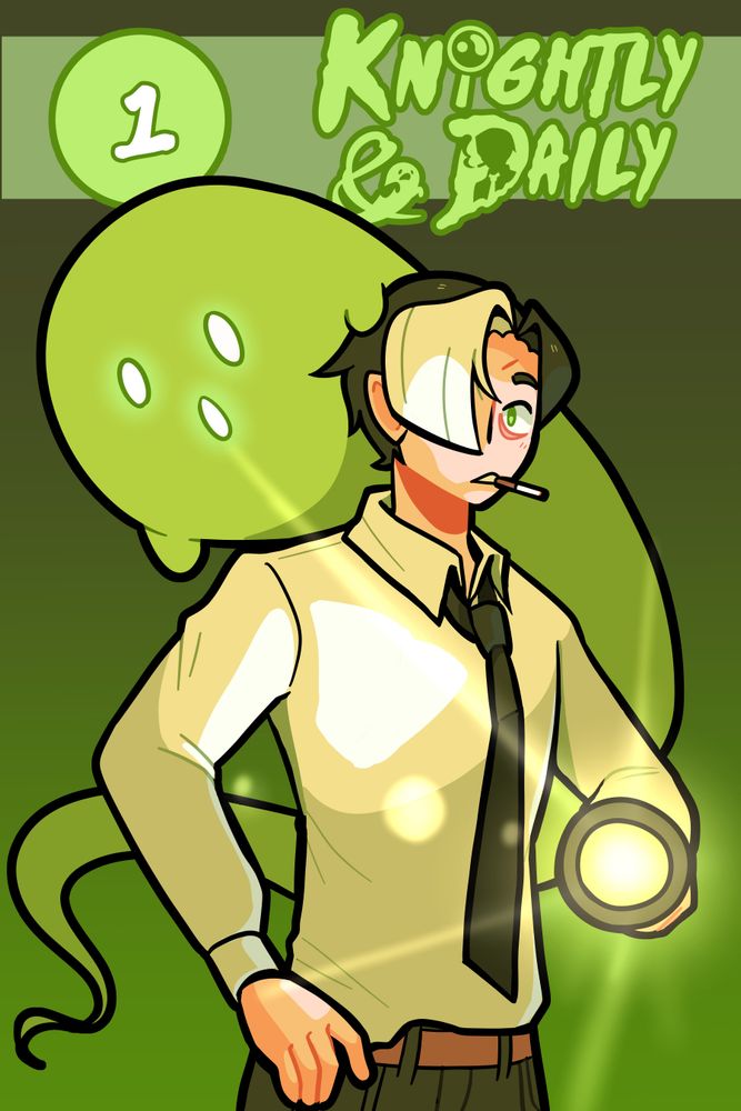 Cover art for a hypothetical manga book of kinghtly and daily