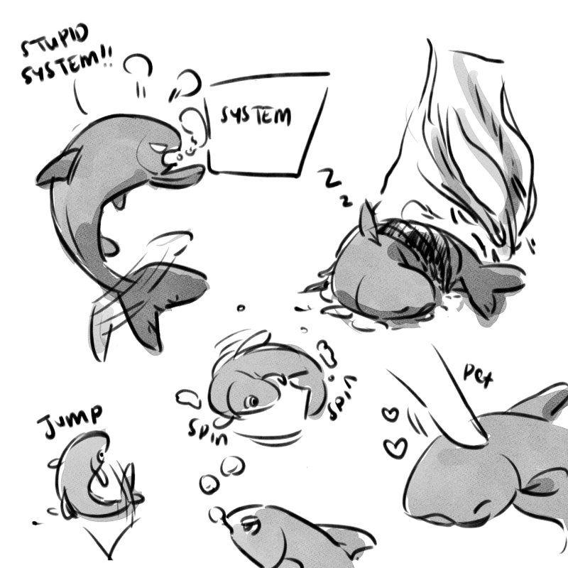 Various Li Yu shenanigans as fish