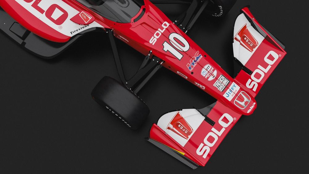 Alex Palou's livery for Road America has been revealed. It features red and white colours. 