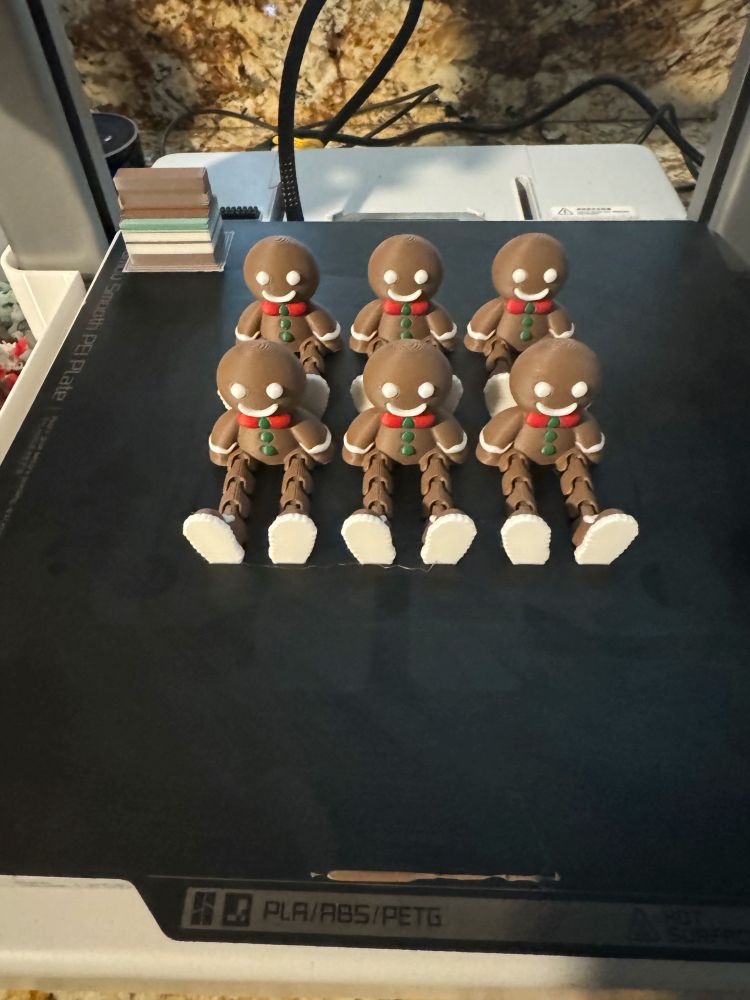 3D printed gingerbread peeps