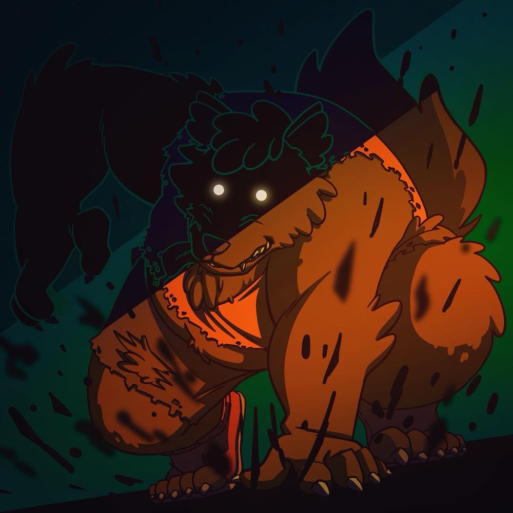 🐻
Tank as a werewolf, but creepy and scary this time 😱