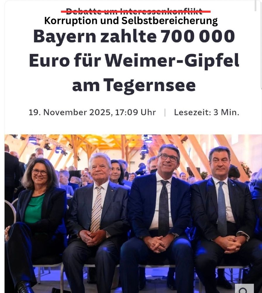 Bayern zahlt 700000 Euro für "Gipfel" mit Weimer