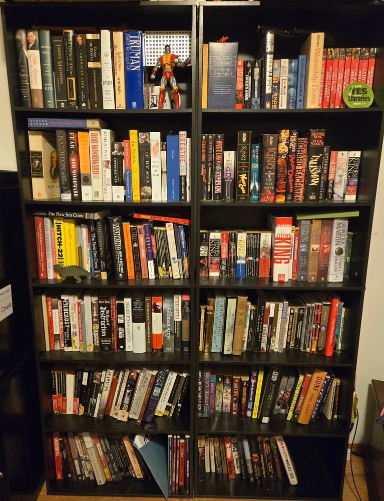 A picture of a personal bookcase