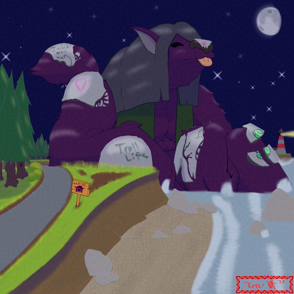 Troll lady waking up all nice a fluffy... and happy at all the messages. OH NO, THE COOL S!!!