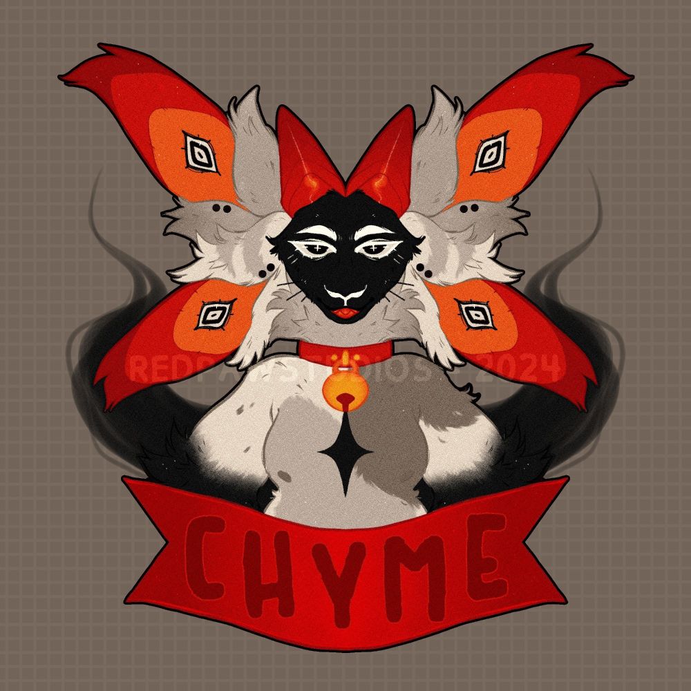 A badge style piece of my character Chyme.