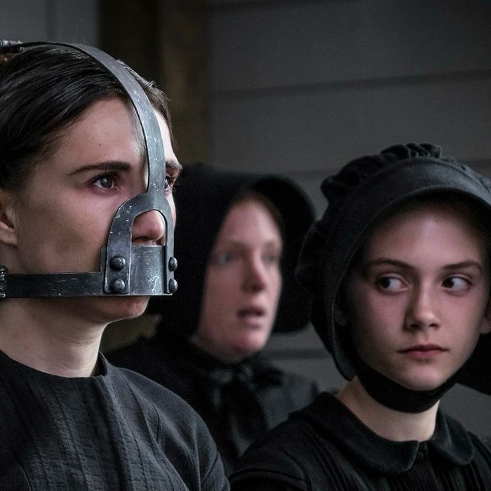 Carice van Houten and Emilia Jones in Brimstone (2016).
