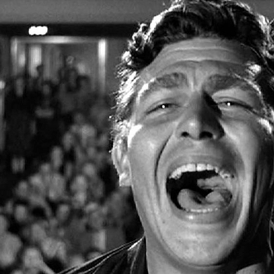 Andy Griffith in A Face in the Crowd (1957).