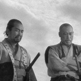 Yoshio Inaba and Takashi Shimura in Seven Samurai.