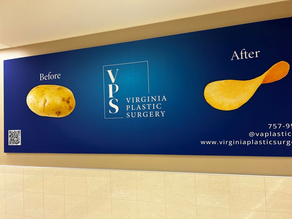 Horribly fatphobic ad from a plastic surgeon, comparing a raw potato as the ‘before’ and a thin, curvy potato chip as the ‘after’. Do fucking better, friend. 