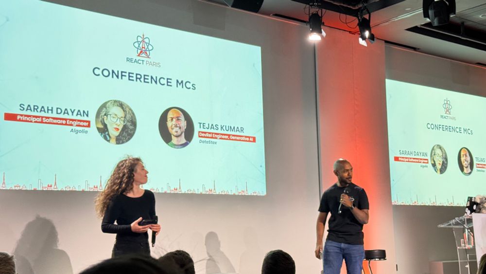 Sarah and Tejas introducing the conference 