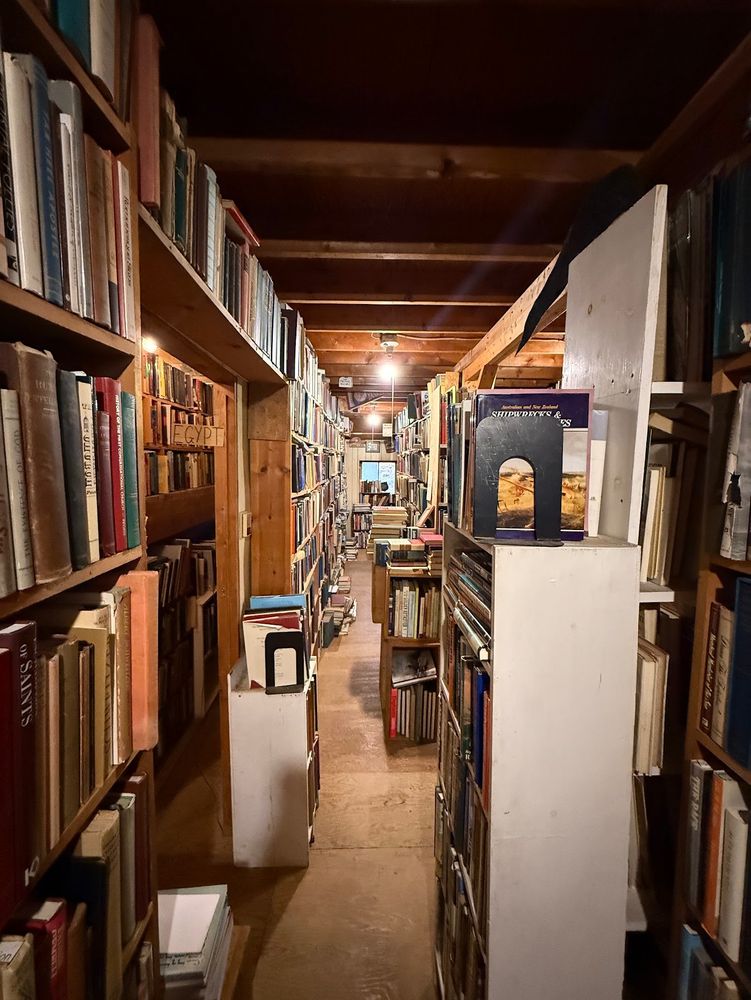A shot down one of the stretches at the book barn. There’s three floors of this kind of thing…this is a neater run. 