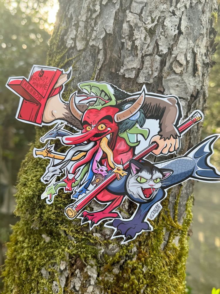 detail shot against a tree