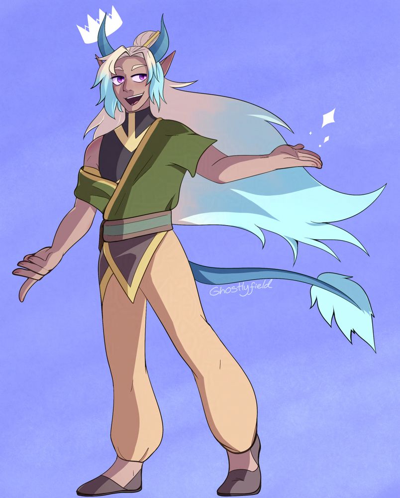 A tiefling man named Durin with his arms outstretched looking confident. This character belongs to ha-ad3s.