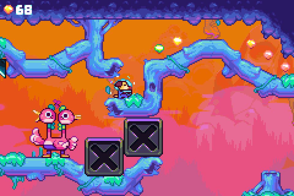 GBA screenshot of Goodboy Galaxy (Mini-Maxwell with Stalk'n'Stem)