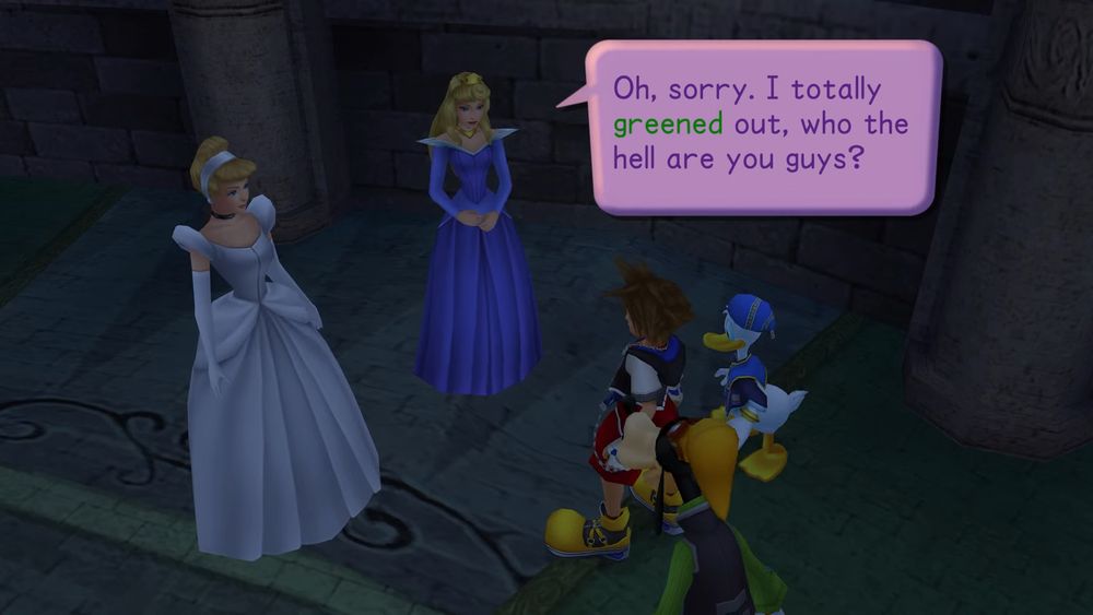 snapcube realtime fandub kingdom hearts, princess aurora claims to have greened out