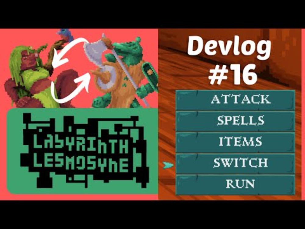 Devlog #16  - Switching party members mid-battle + more abilities - Labyrinth Lesmosyne - Godot RPG