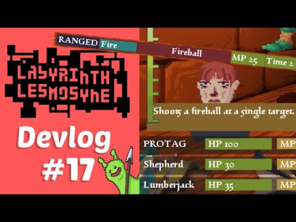 Devlog #17 - Big UI upgrade & the Anatomy of a Skill + buff timers - Labyrinth Lesmosyne - Godot RPG