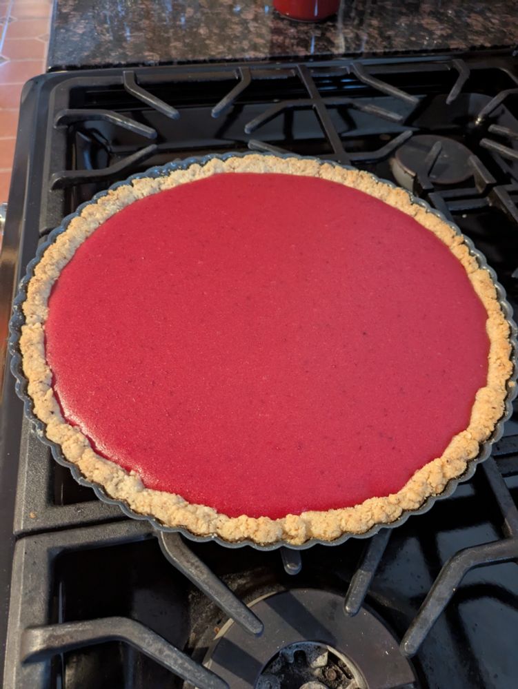 NYT Cranberry Curd Tart. 