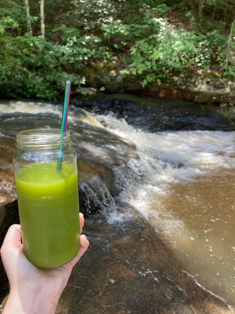 matcha lemonade at the river!