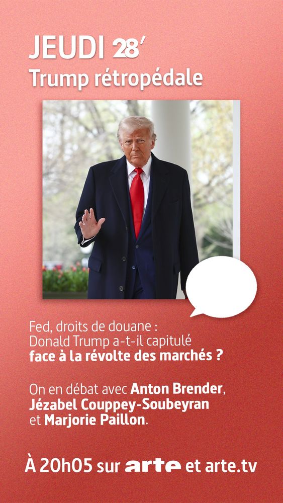 Donald Trump a-t-il capitulé face à la révolte des marchés ?
On en débat avec : 
Jézabel Couppey-Soubeyran (@jcsmbf.bsky.social), maîtresse de conférences en économie
Anton Brender, économiste
Marjorie Paillon, journaliste spécialiste de la vie politique américaine et de la tech