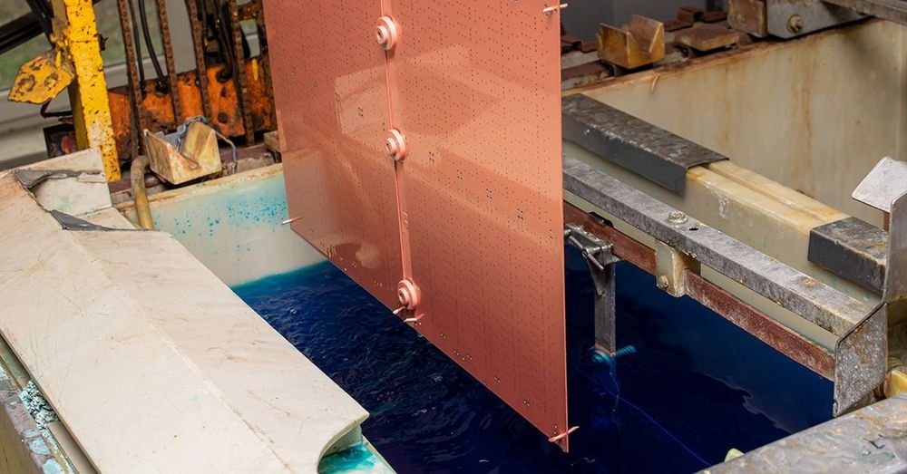 Photograph of electroplating