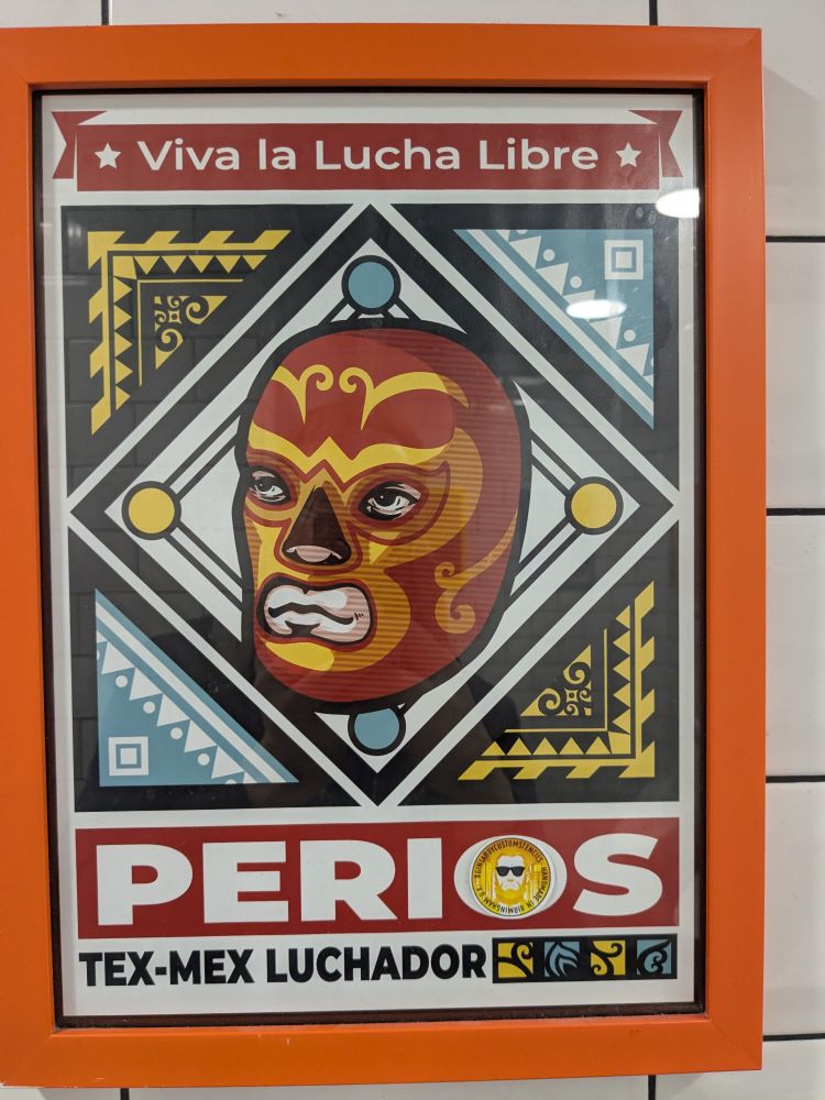 A poster from Perios restaurant in Birmingham, UK.