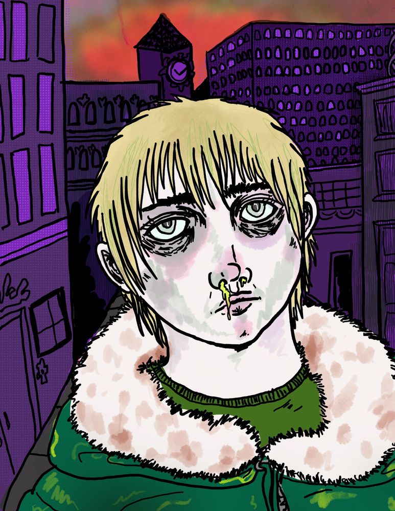 Illustration from Misery Loves, by me