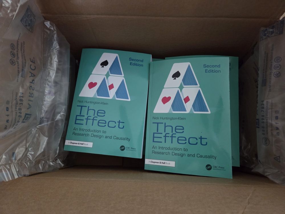 Box of copies of The Effect: Second Edition