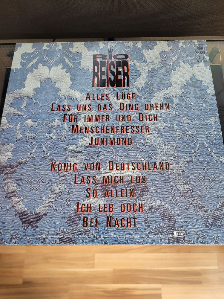 Rückseite der Platte Rio I.