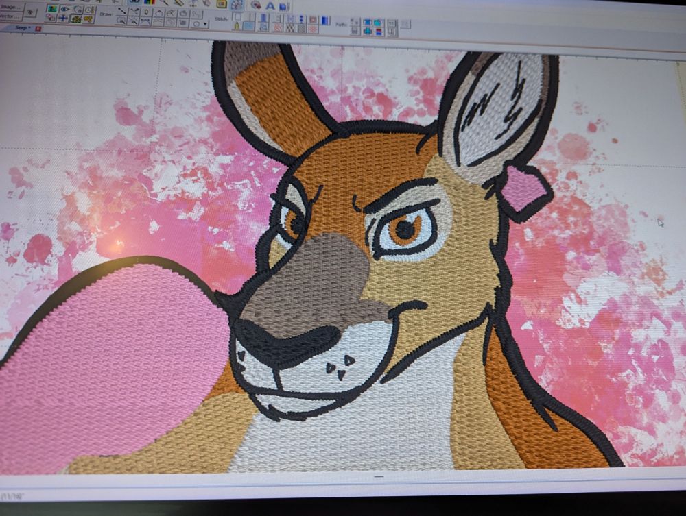 Digitizing kangaroo badge 