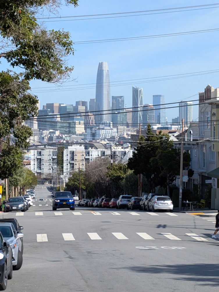 City of San Francisco as viewed from Potrero Hill on a beautifully sunny day. 