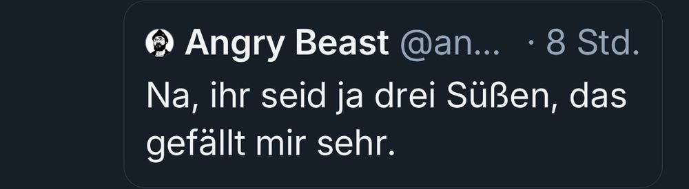 Ein sexistischer Skeet des Users Angry Beast, der drei Politikerinnen als ‚drei Süße‘ bezeichnet. 