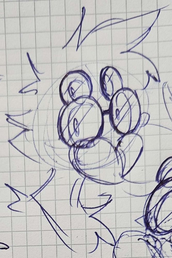 A doodle of a happy Spood with his new glasses, by @KaiTheMander!